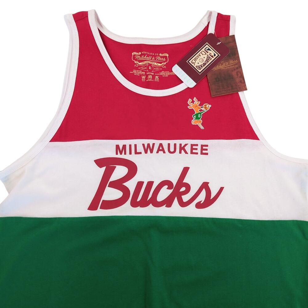 Milwaukee Bucks Mitchell & Ness Hardwood Classics Tank Top Youth XL 18-20 NWT